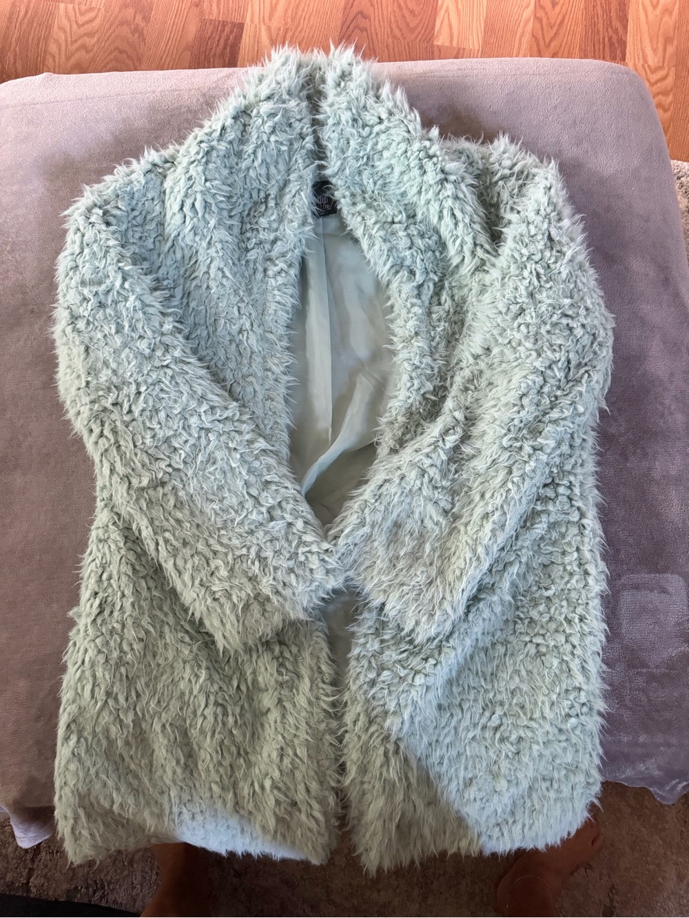 wild fable Plush Teddy Jacket in Sage Green